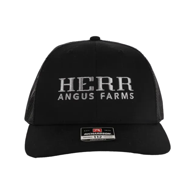 Herr's Angus Farms keps svart mesh justerbar