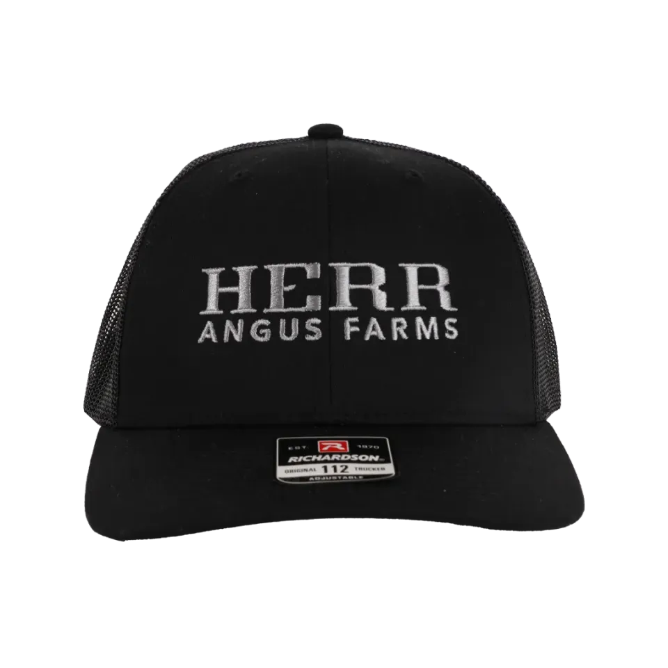 Herr's Angus Farms keps svart mesh justerbar