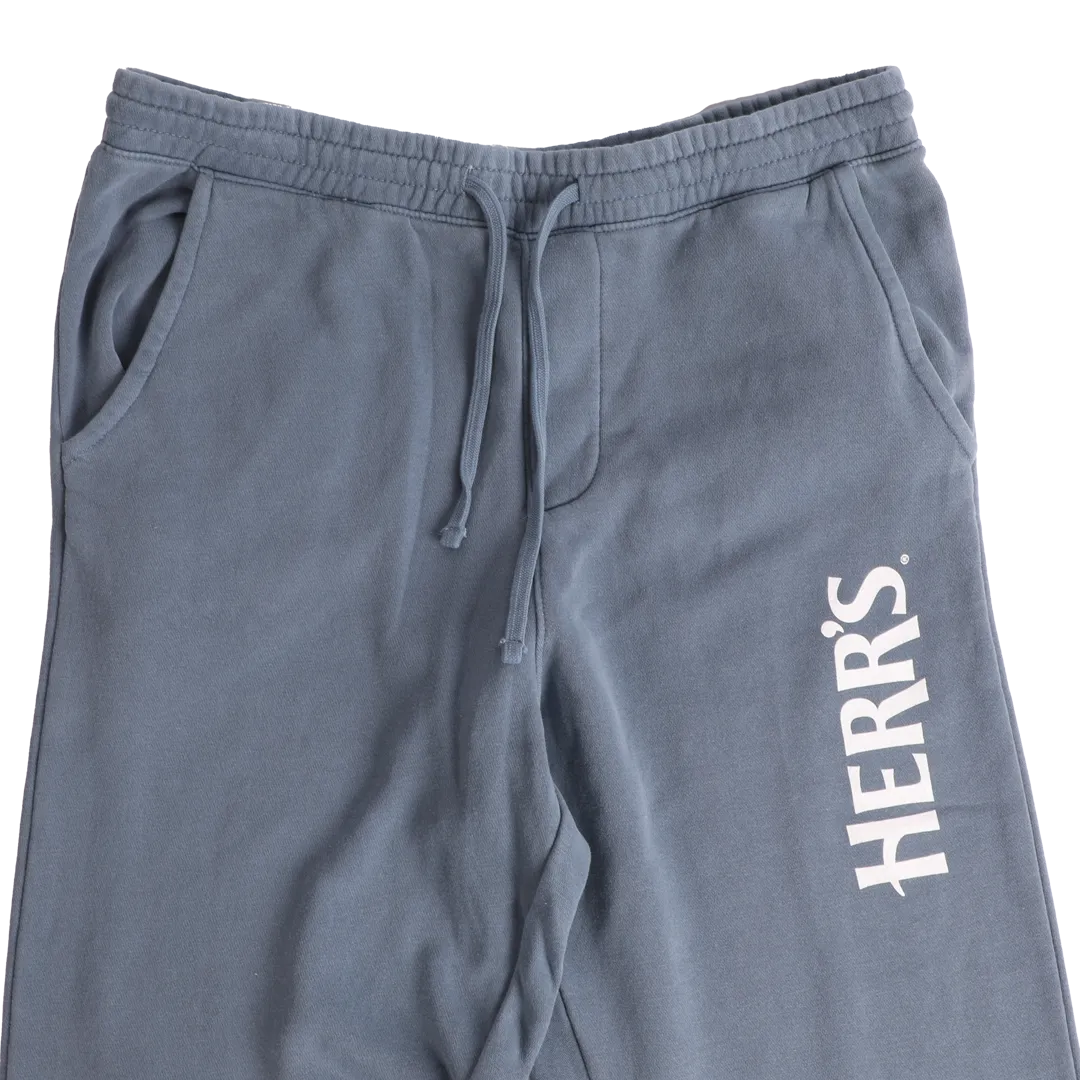 Herr's joggers mjukisbyxor bomull vit logo