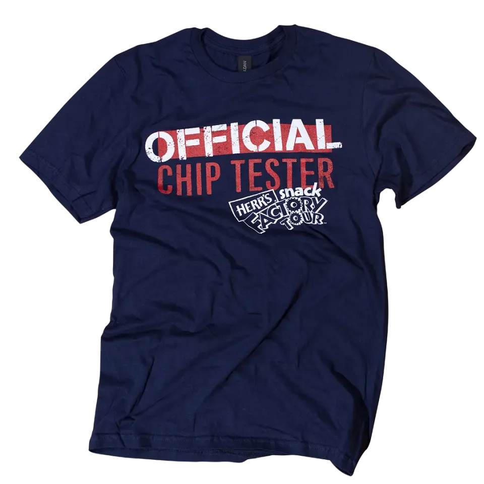 Herr's Official Chip Tester t-shirt marinblå
