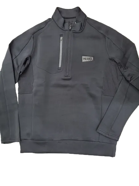Herrs 3/4 Zip Antigua Black Pullover tröja, svart