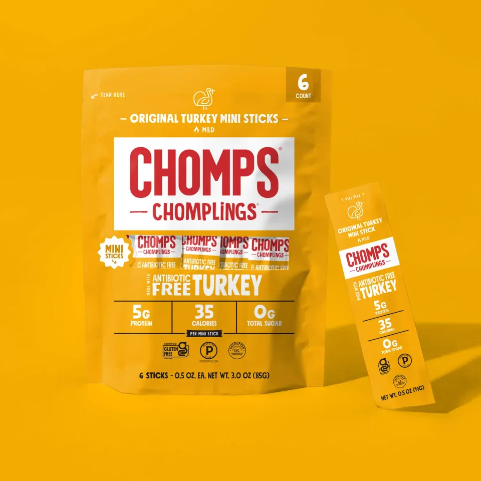 Chomps Chomplings Original Turkey jerky rökig