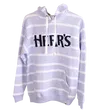 Herrs Blue Striped Hoodie hoodie blå randig