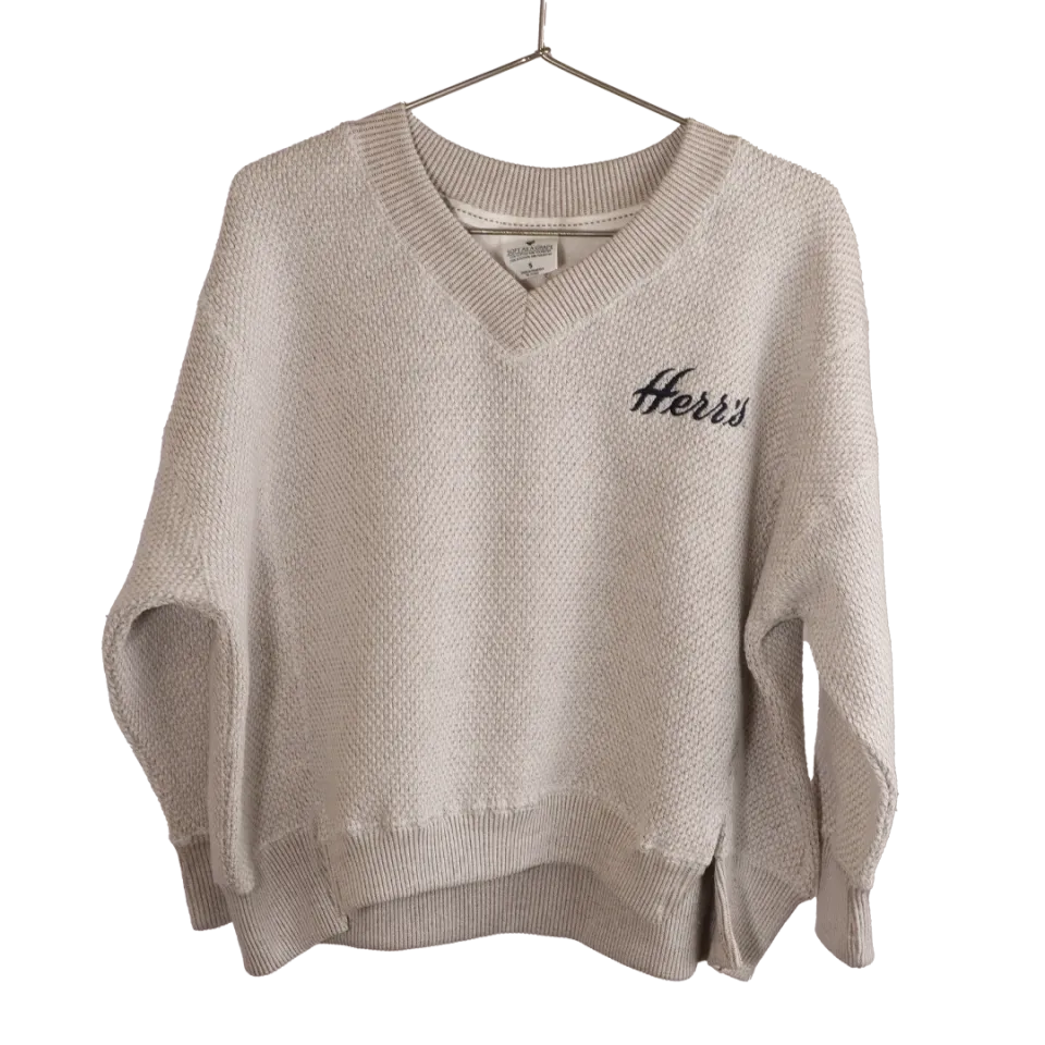 Herr's Women's Popcorn V-Neck tröja v-ringad bomull