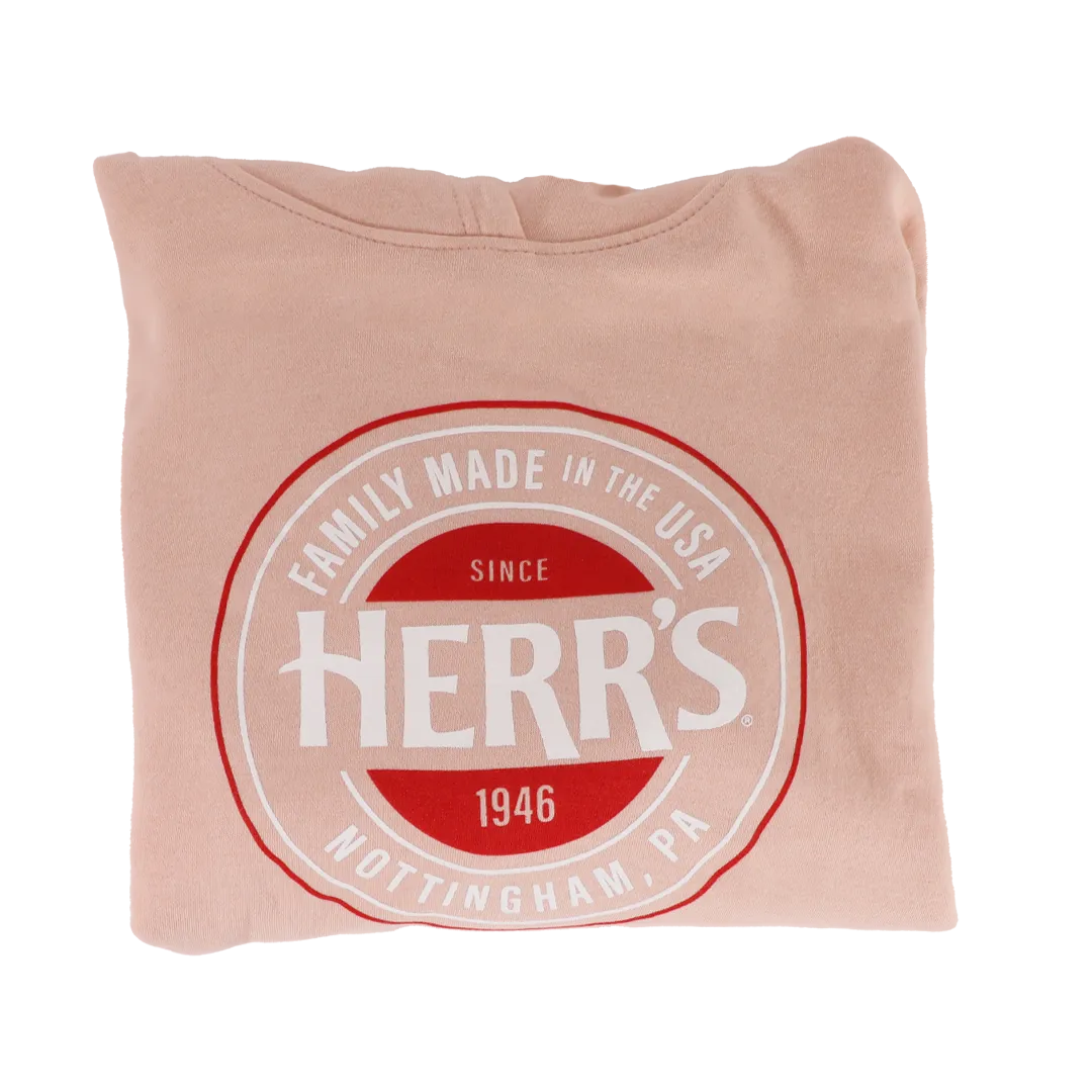 Herrs Women's Pink Fleece Hoodie fleecehoodie rosa varm
