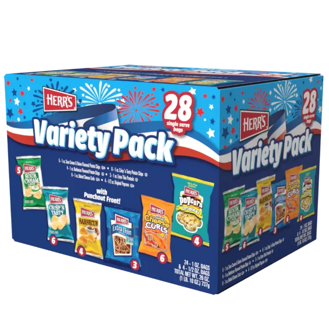 Herrs 250th Anniversary Pre-Assorted 28ct snackbox