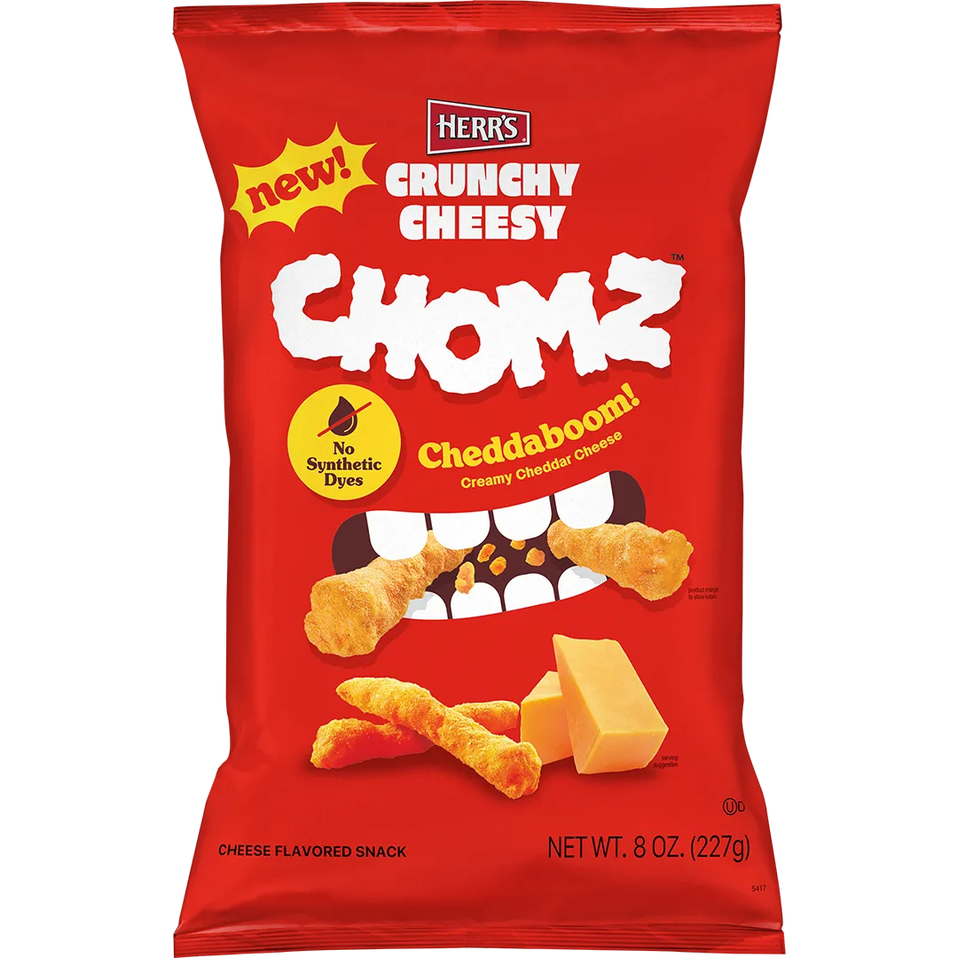 Herr's Crunchy Cheesy CHOMZ ostsnacks
