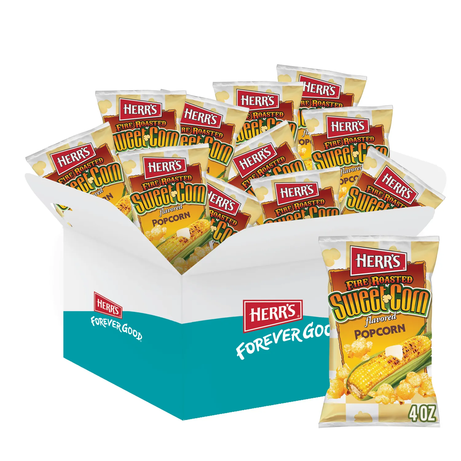 Herrs Fire Roasted Sweet Corn popcorn, rostad majssmak