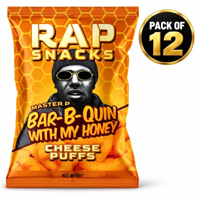 Rap Snacks Master P Bar-B-Quin Honey cheese puffs