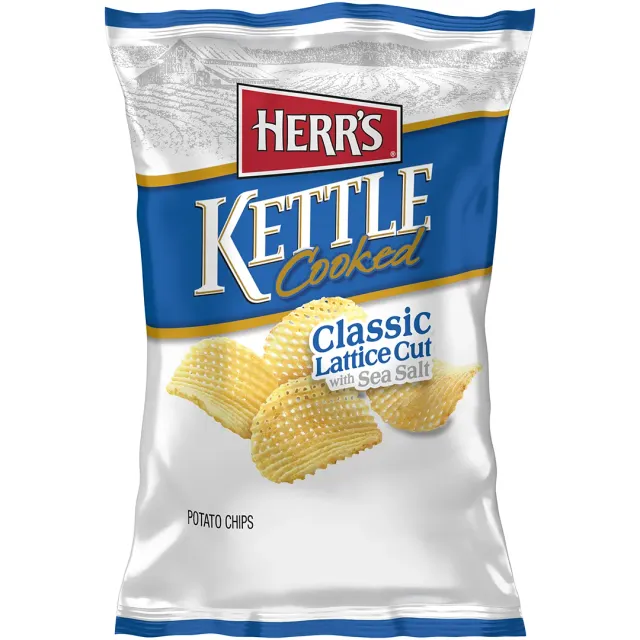 Herrs Classic Lattice Cut Kettle Cooked potatischips krispiga