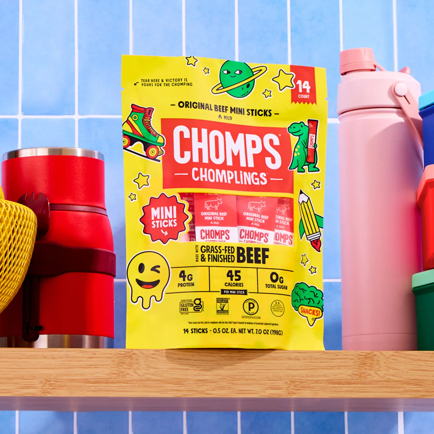 Chomps Chomplings Original Beef beef sticks School Pack
