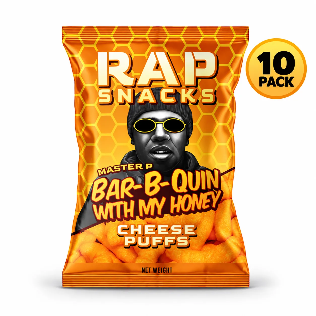 Rap Snacks Master P Bar-B-Quin Honey cheese puffs