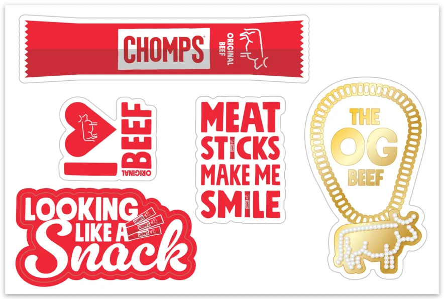 Chomps klistermärken dekalark
