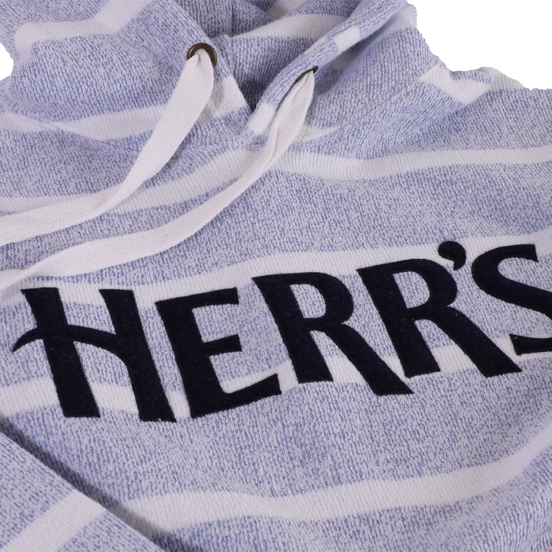 Herrs Blue Striped Hoodie hoodie blå randig