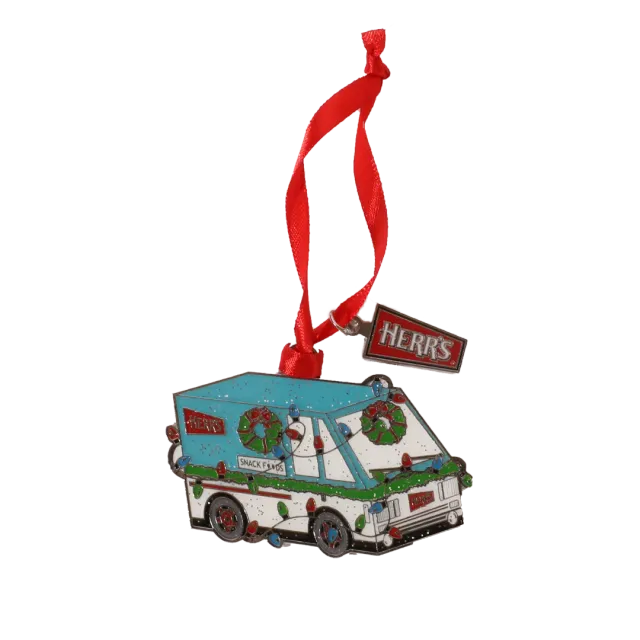 Herrs Truck julprydnad metall rött band