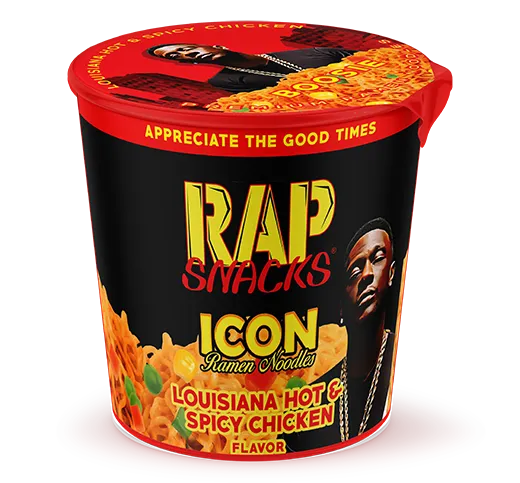 Rap Snacks Lil Boosie Louisiana Hot & Spicy Chicken ramen 12 koppar