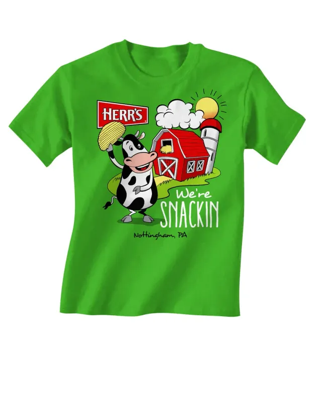 Herrs Kids We’re Snackin Tee barn-t-shirt grön