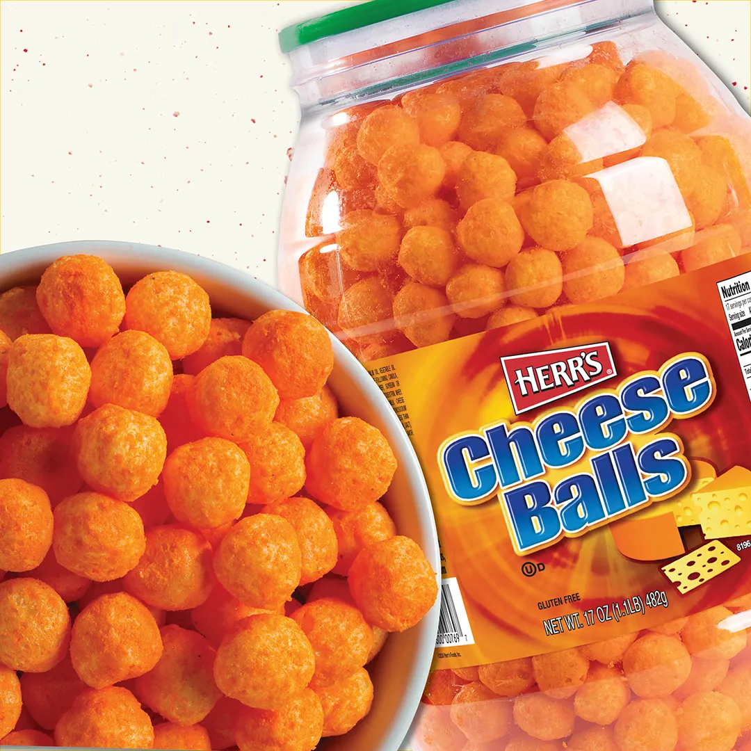 Herrs Cheese Ball ostbollar ugnsbakade