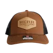 Herr's Angus Farm truckerkeps lädermärke mesh