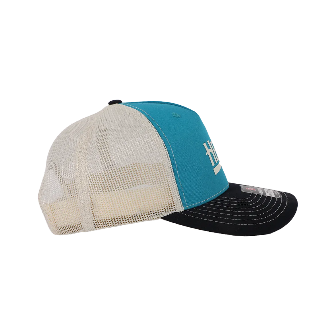 Herr's Trucker keps teal blue justerbar Richardson