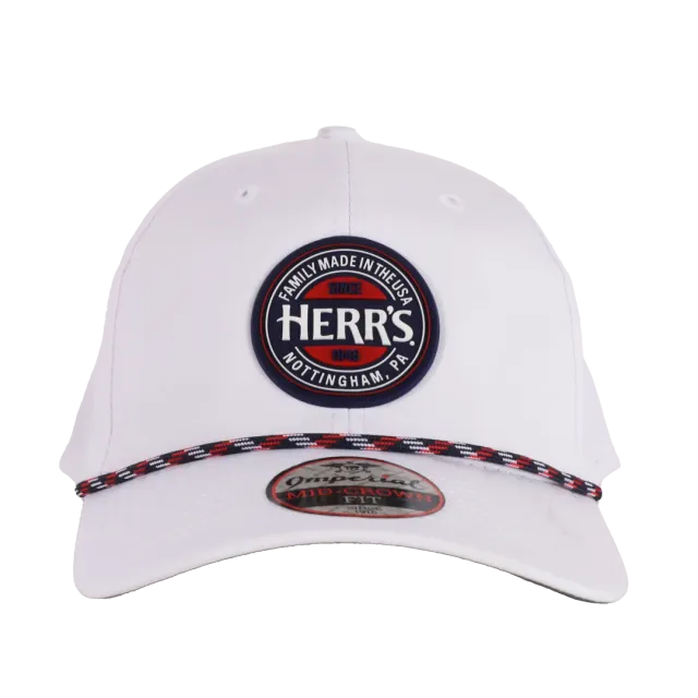 Herr's Imperial White Hat vit keps med logga