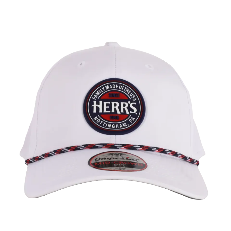 Herr's Imperial White Hat vit keps med logga