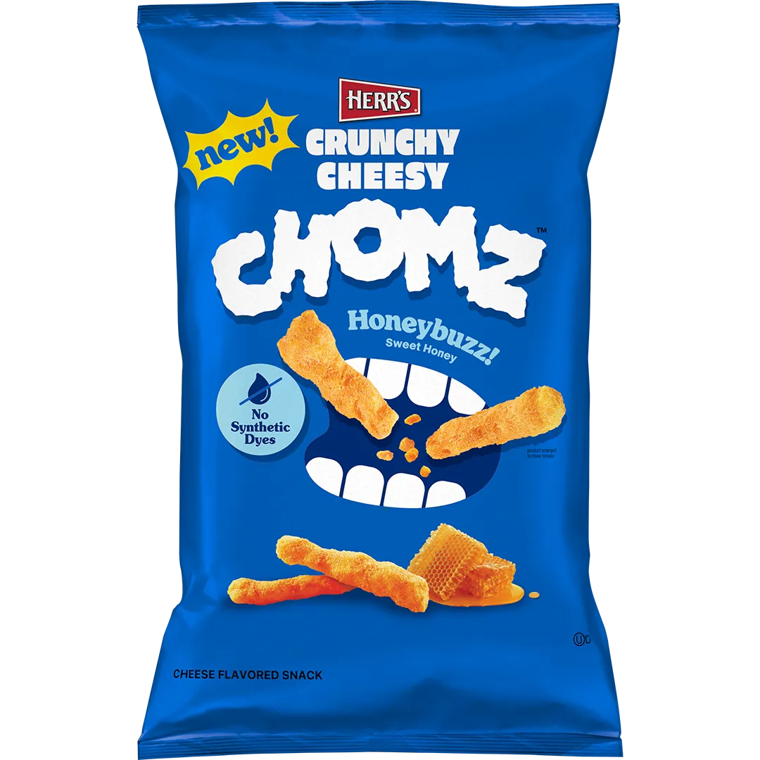 Herr's Crunchy Cheesy CHOMZ ostsnacks