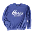 Herr's Blue & White Puff Lettering sweatshirt