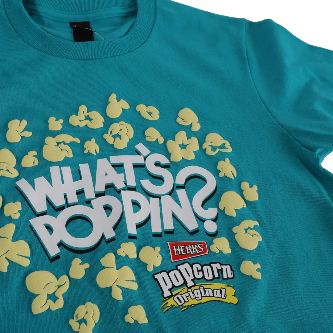 Herr's What's Poppin T-shirt med popcornmotiv