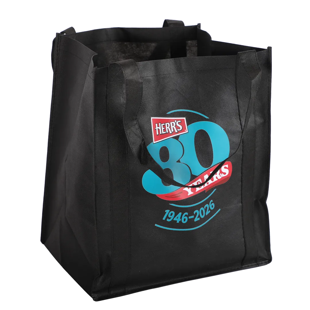 Herrs 80th Anniversary Tote Bag tygkasse, svart