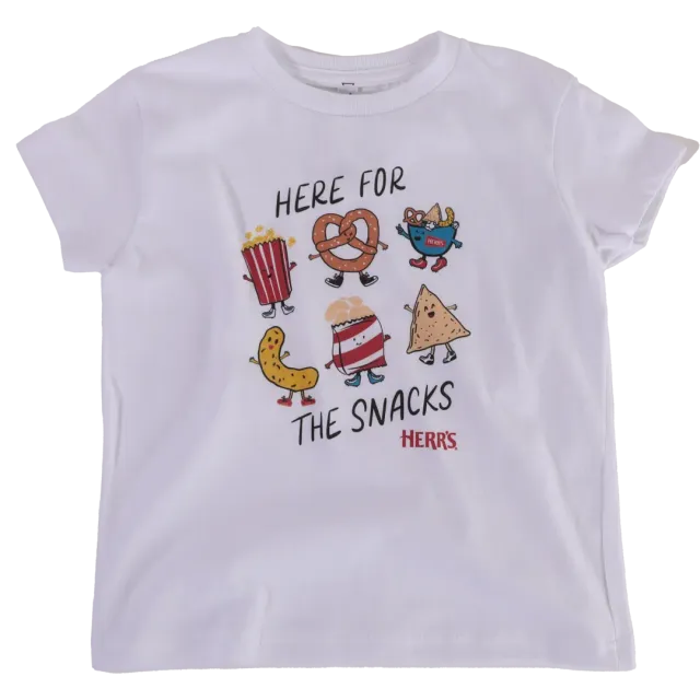 Herrs Here For The Snacks Kids Tee barn-t-shirt