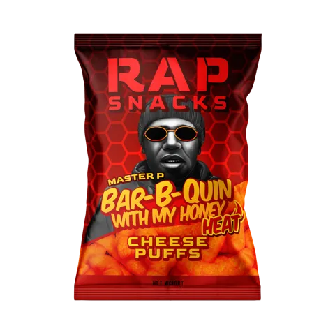 Rap Snacks Master P Bar-B-Quin Honey cheese puffs