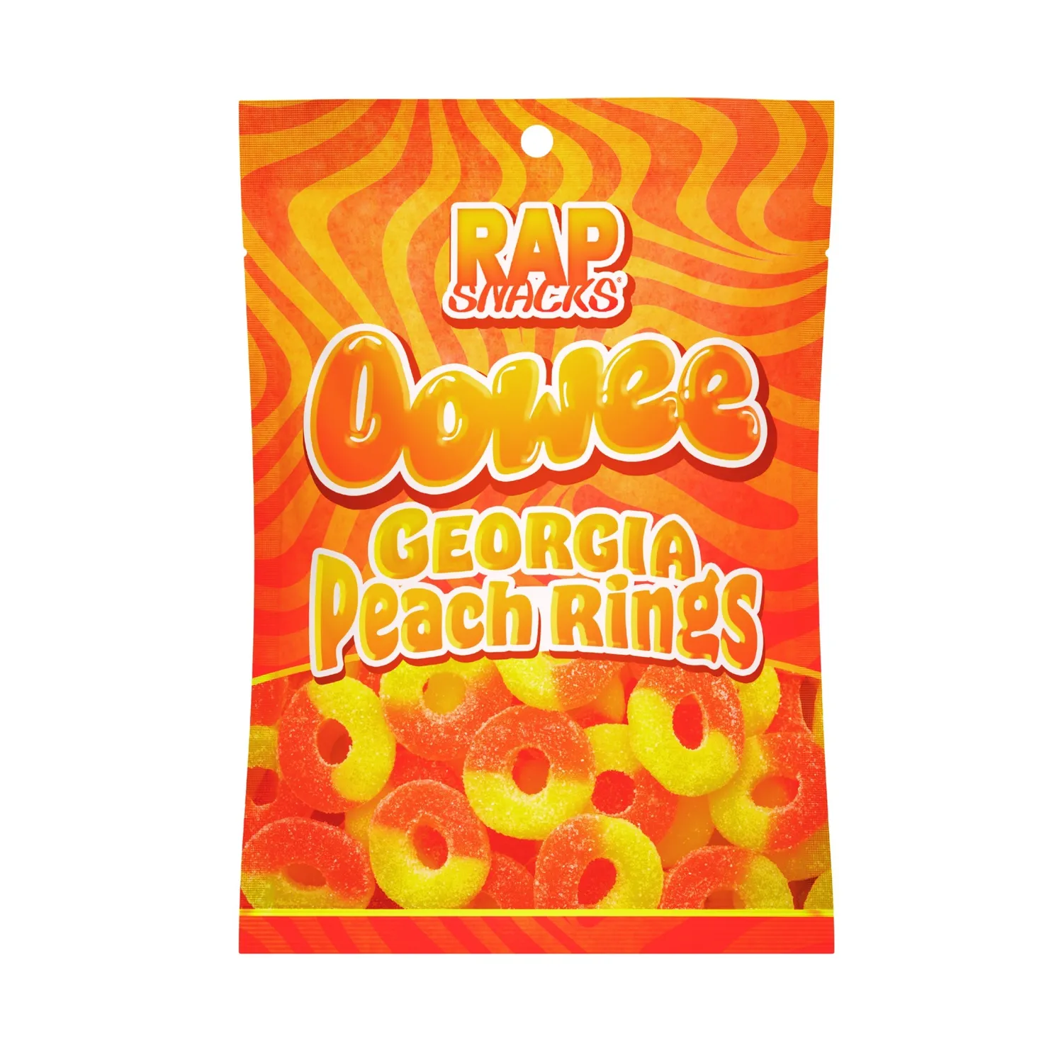 Rap Snacks Oowee Georgia Peach Rings persikogodis persika