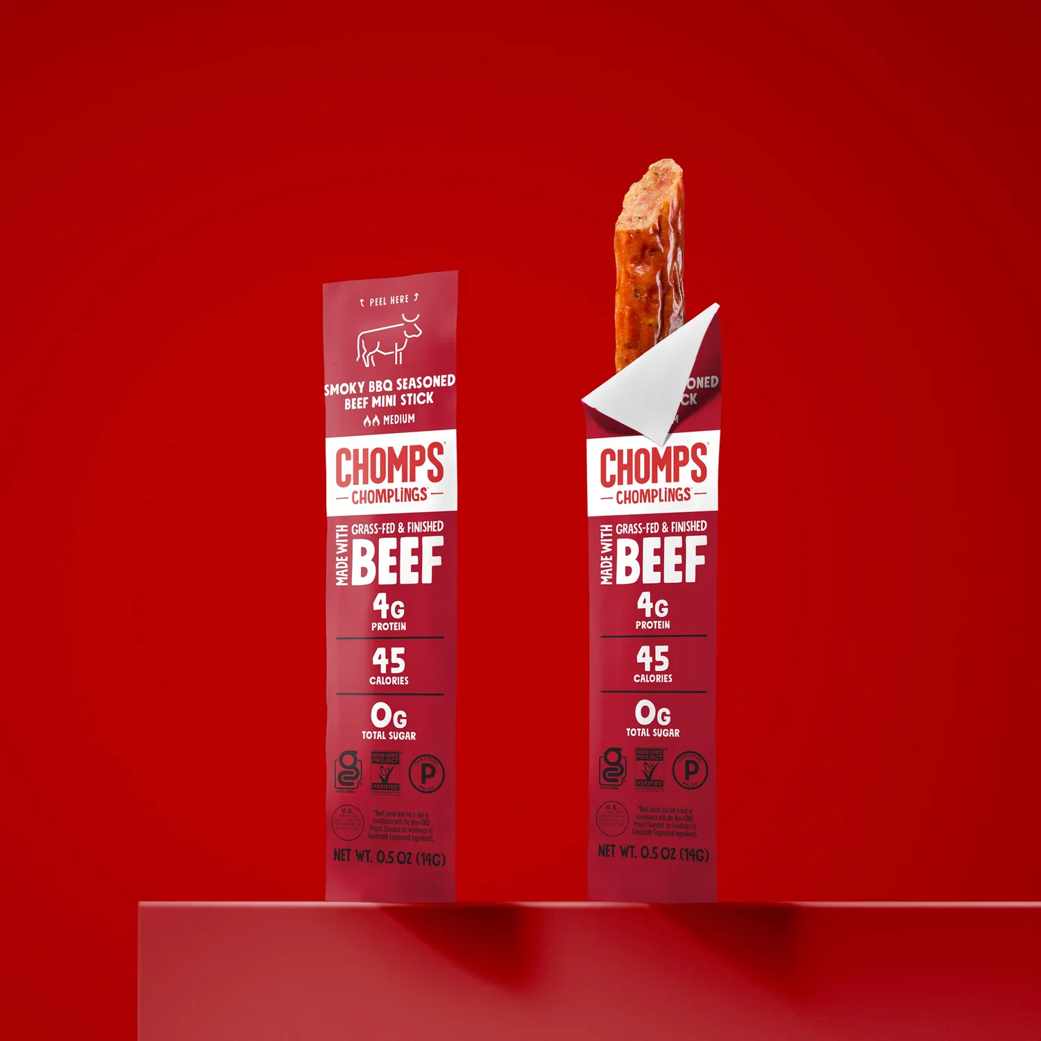 Chomps Chomplings BBQ Beef köttsnacks 14-pack
