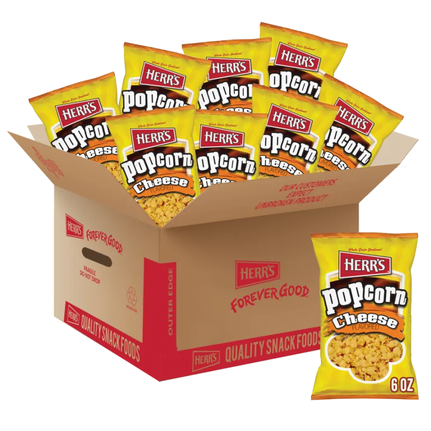 Herr's Cheese Popcorn popcorn med mild ostsmak