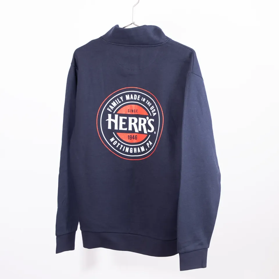 Herr's 1/4 Zip Sweatshirt marinblå sweatshirt