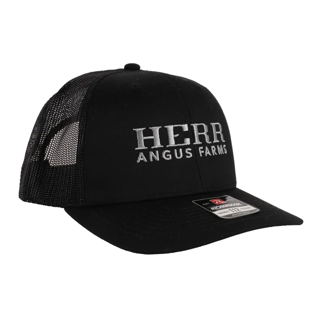 Herr's Angus Farms keps svart mesh justerbar