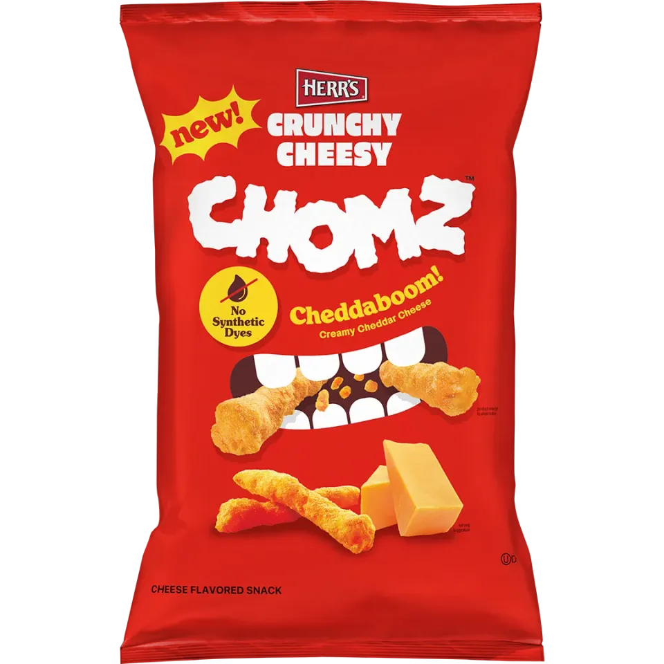 Herr's Crunchy Cheesy CHOMZ ostsnacks