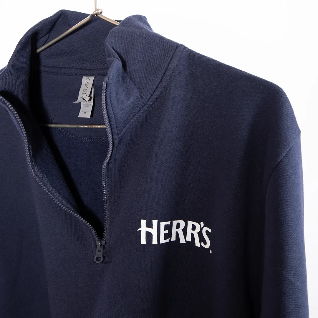 Herr's 1/4 Zip Sweatshirt marinblå sweatshirt