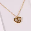 Herr's Pretzel Necklace halsband guldbelagd