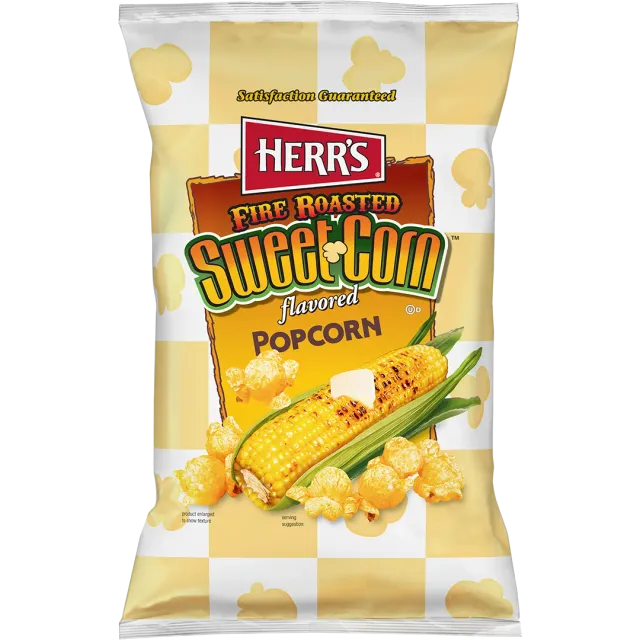 Herrs Fire Roasted Sweet Corn popcorn, rostad majssmak