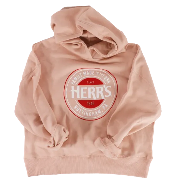 Herrs Women's Pink Fleece Hoodie fleecehoodie rosa varm