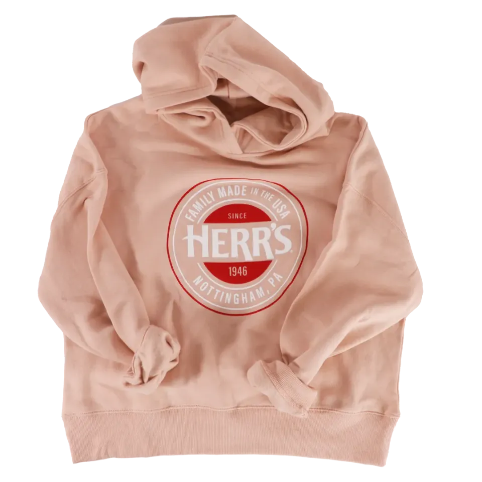 Herrs Women's Pink Fleece Hoodie fleecehoodie rosa varm