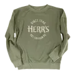 Herrs Green Waffle Knit Longsleeve Shirt långärmad tröja grön