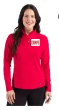 Chomps Qtr Zip Long Sleeve Red zipptröja röd