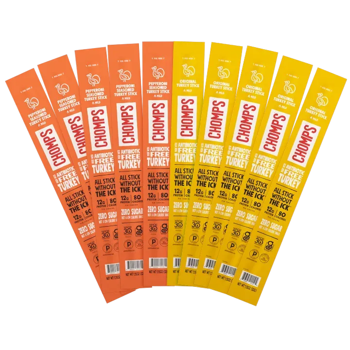 Chomps Best Selling Turkey kalkonstickor 10-pack proteinrika