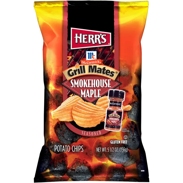 Herr's Grill Mates Smokehouse Maple potatischips