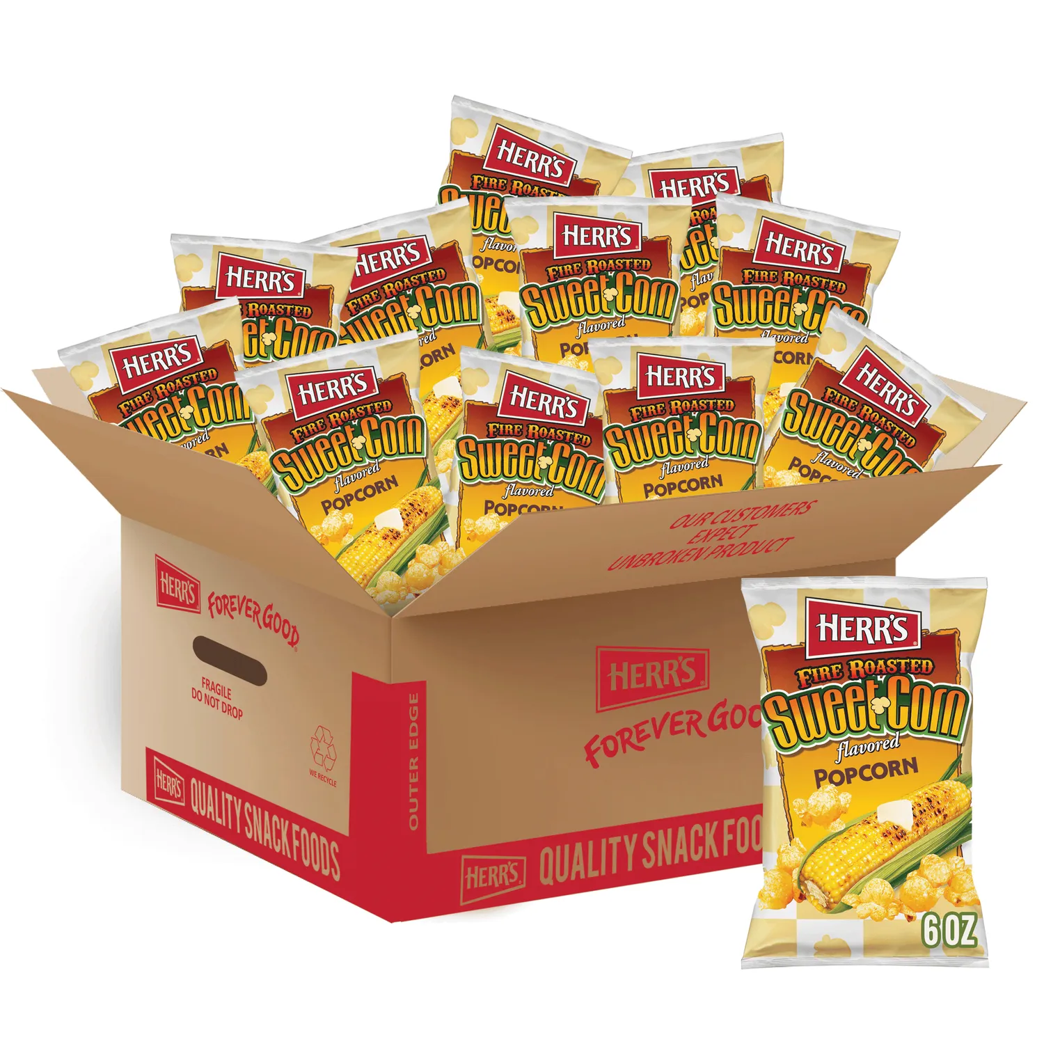 Herrs Fire Roasted Sweet Corn popcorn, rostad majssmak