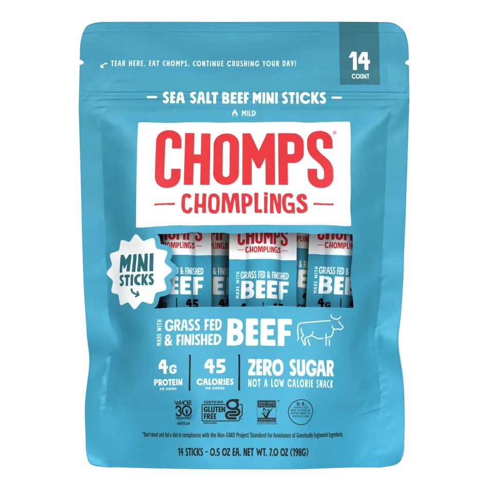 Chomps Sea Salt Beef Chomplings mini beef sticks