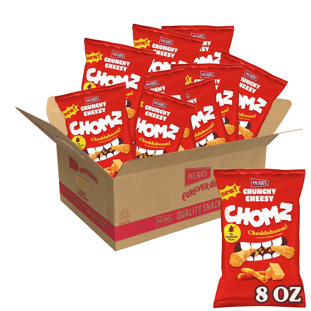 Herr's Crunchy Cheesy CHOMZ ostsnacks